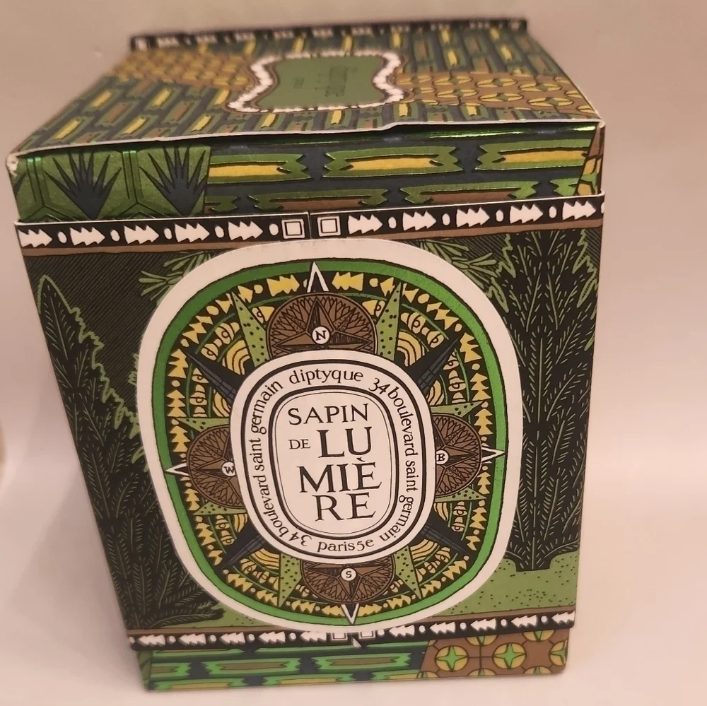 Empty Diptyque 2017 Christmas Sapin De Lumiere holder & box RARE